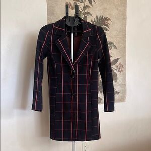 Avec Les Filles Red and Black Blazer